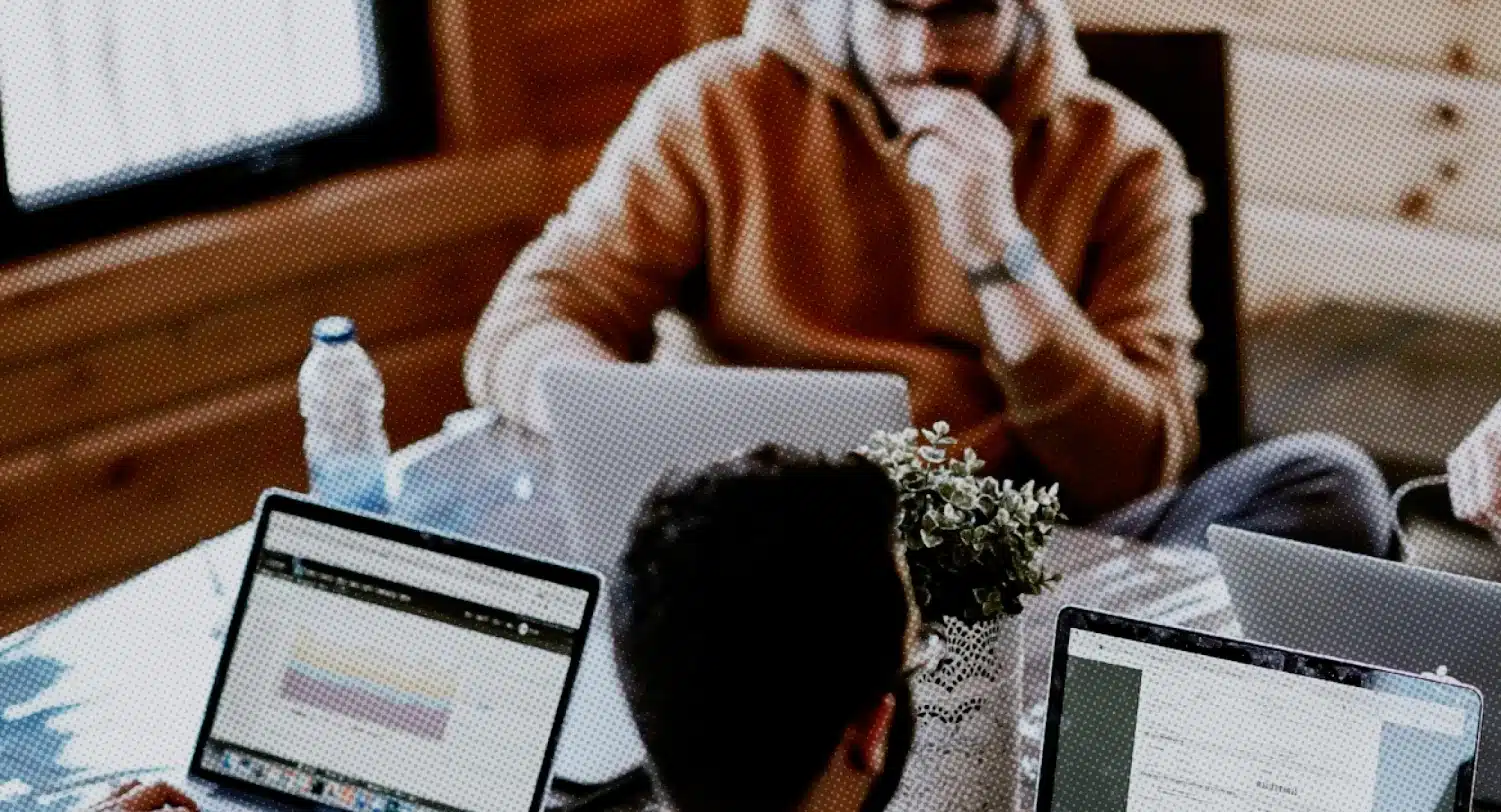 Collaborator at a laptop